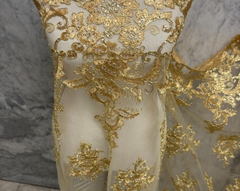 Lace fabric - Gold - 49" Width - Design US50