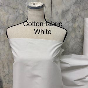 100% Cotton fabric - Milky white - 58" width - Weight per yard almost 5.5 Oz. image 3