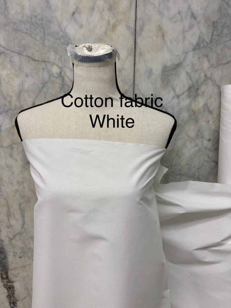 100% Cotton fabric - Milky white - 58" width - Weight per yard almost 5.5 Oz. image 3
