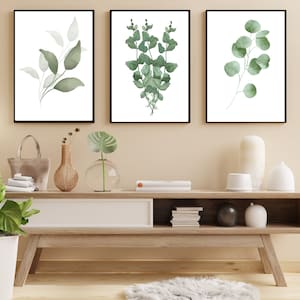 16x20 Wall Art Set of 3-Leaf Paintings-Simple Leaf Wall Art-All 3 Included with Purchase