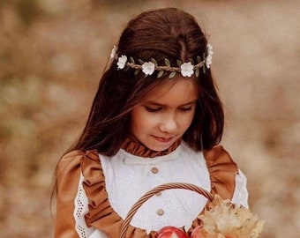 Pedido personalizado, diadema de bebé, corona de flores de bebé, diadema de niña de flores, flor de corona de bautismo, diadema de bautizo de bautismo, diadema de flores de bebé