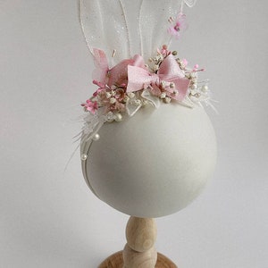 Custom Headbands, Easter headband, bunny ears headband, easter photo session, animal ears for baby girl, baby bunny, birthday accessories, image 6