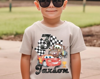 Disney Cars Birthday Shirt, McQueen and Mater Birthday T-Shirt, Matching Family Birthday Shirts, Long Sleeve or Short Sleeve