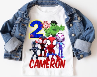 Spidey Birthday Shirt, Spidey and His Amazing Friends Birthday Tee, Matching Family Birthday Shirts, Long Sleeve or Short Sleeve