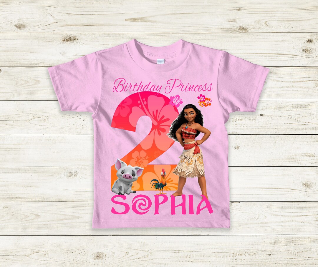 Moana Birthday Shirt, Moana Girl's Birthday T-shirt, Matching Family ...
