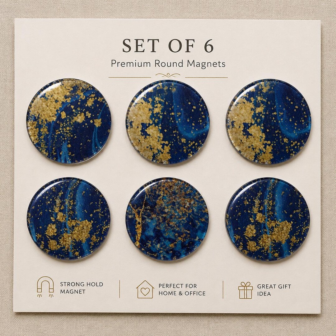 Abstract Art Glass Magnets: Colorful Office Decor - Etsy