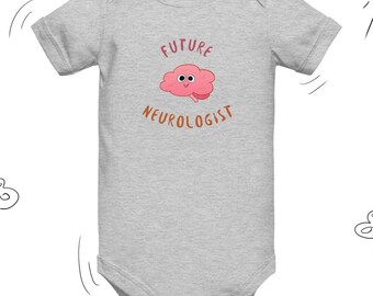Future Neurologist Baby short sleeve bodysuit | Neurologist gift, Brain Surgeon, Baby one piece, Newborn bodysuit, Medical humor, brain