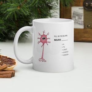 Neuron Mug | Neurologist gift, Brain mug, Funny medical gift, Doctor gift, Neurosurgeon, Brain cell, Mug funny, Neurosurgeon gift