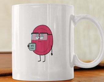No.1 Cell Mug | Oncologist gift, Cancer patient, Red Blood cells, Med Student, Pathology, Doctor, Oncology, Hematology