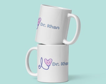 Personalized Doctor Gift mug | I heart my Dr, RN, Nurse, Healthcare worker, Cardiologist, Neurologist, Anesthesiologist, Hematologist