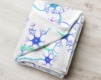 Neuron Blanket | Neurology, Neuroscience, Brain surgery gift, New Baby, Brain cell, Medical Student Graduation, Neurosurgeon