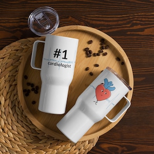 No.1 Cardiologist Travel Mug | Cardiologist gift, heart surgeon, Doctor Water bottle, coffee, to-go,  gift, Cute Tumbler, Personalize