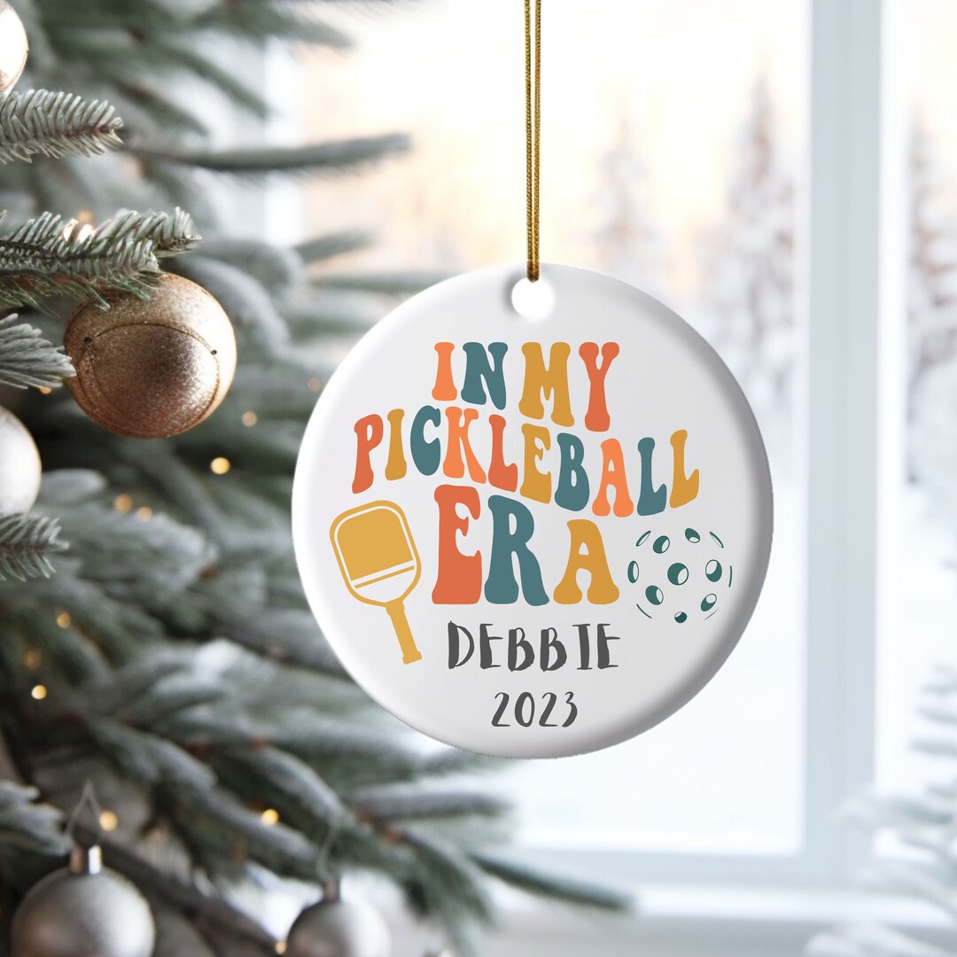Pickleball Ornament Personalized Pickleball Christmas Etsy
