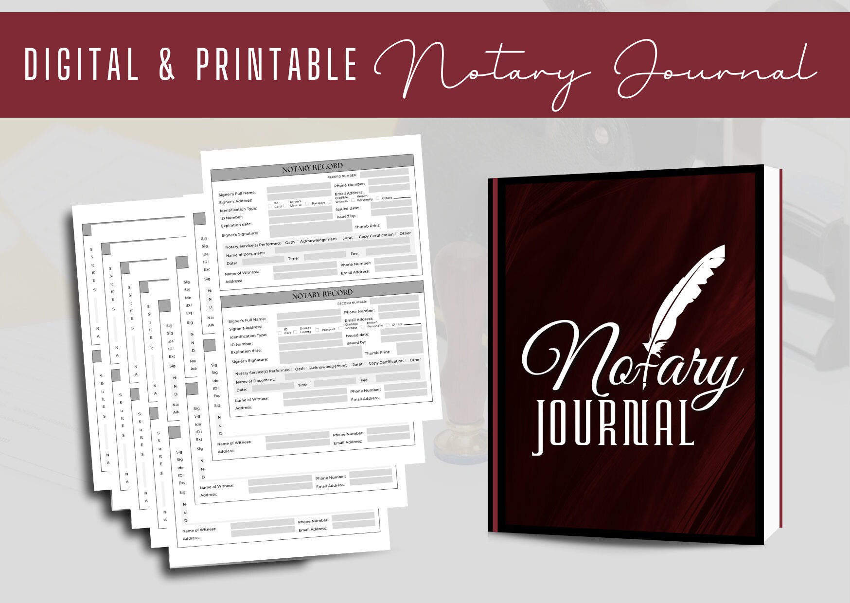 Notary Public Record - Etsy
