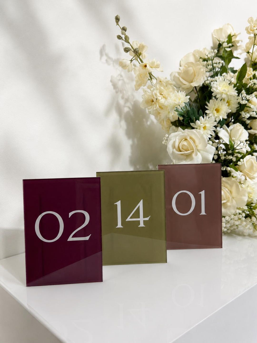 Table Numbers, Wedding Table Numbers, Acrylic Table Numbers, Uv-printed ...