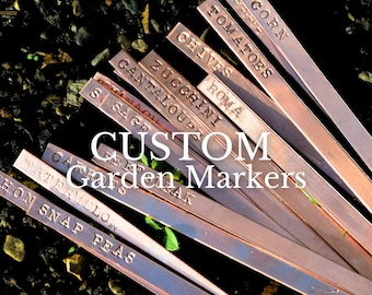 Custom Copper Garden Markers: Handcrafted Plant Labels Gardening Gift