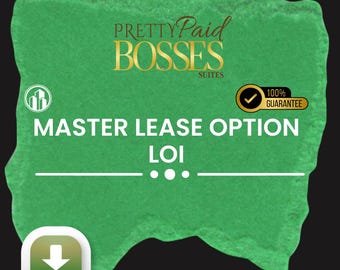 Master Lease Option LOI | Real Estate Investment Template (Digital Download)