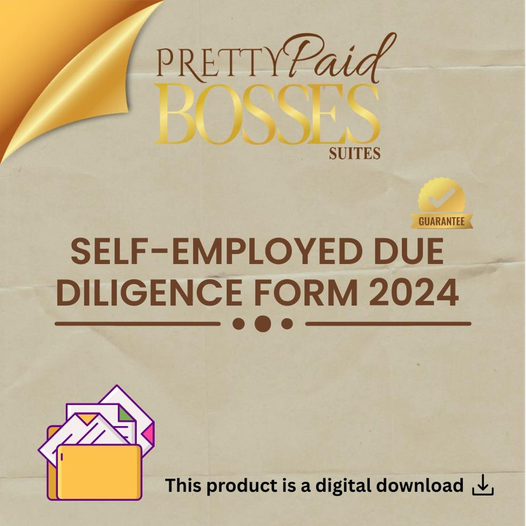 Self-employed Due Diligence Form 2024 | Tax Compliance Worksheet ...