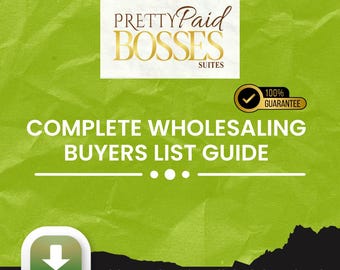 Wholesaling Buyers List Guide | Real Estate Investor Resource (PDF Download)