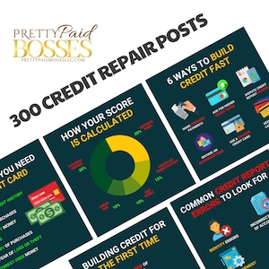 300 Credit Repair Graphics(Canva Access)