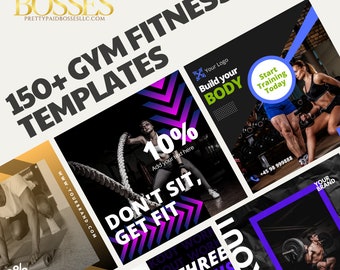Mallar för sociala medier för gym och fitness, Instagram-inlägg (redigerbara i Canva)