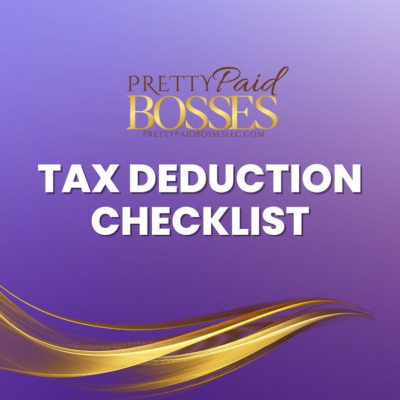 Taxdeductionchecklist Etsy