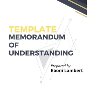 Mall för MEMORANDUM OF UNDERSTANDING