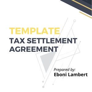 TAX SETTLEMENT AGREEMENT Template