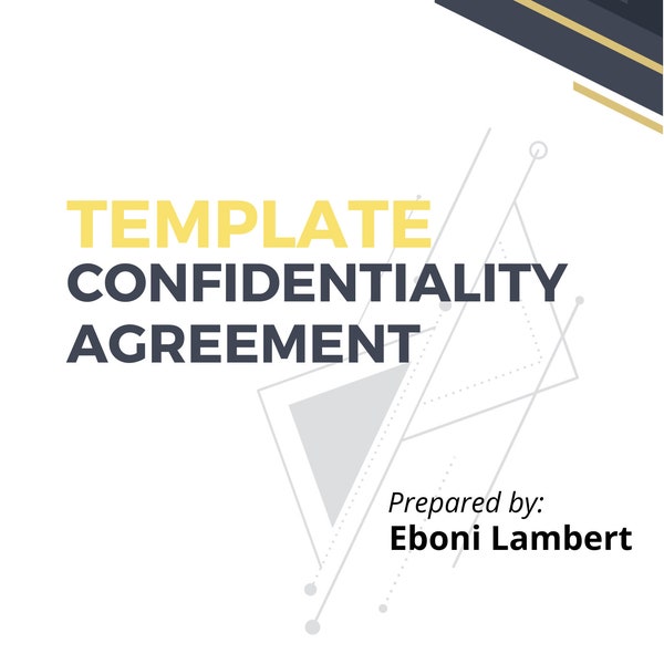 Confidentiality Agreement Template