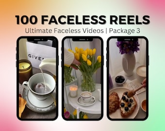 100 rouleaux verticaux sans visage - Instagram, vidéos TikTok (téléchargement instantané)