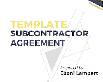 SUBCONTRACTOR AGREEMENT Template