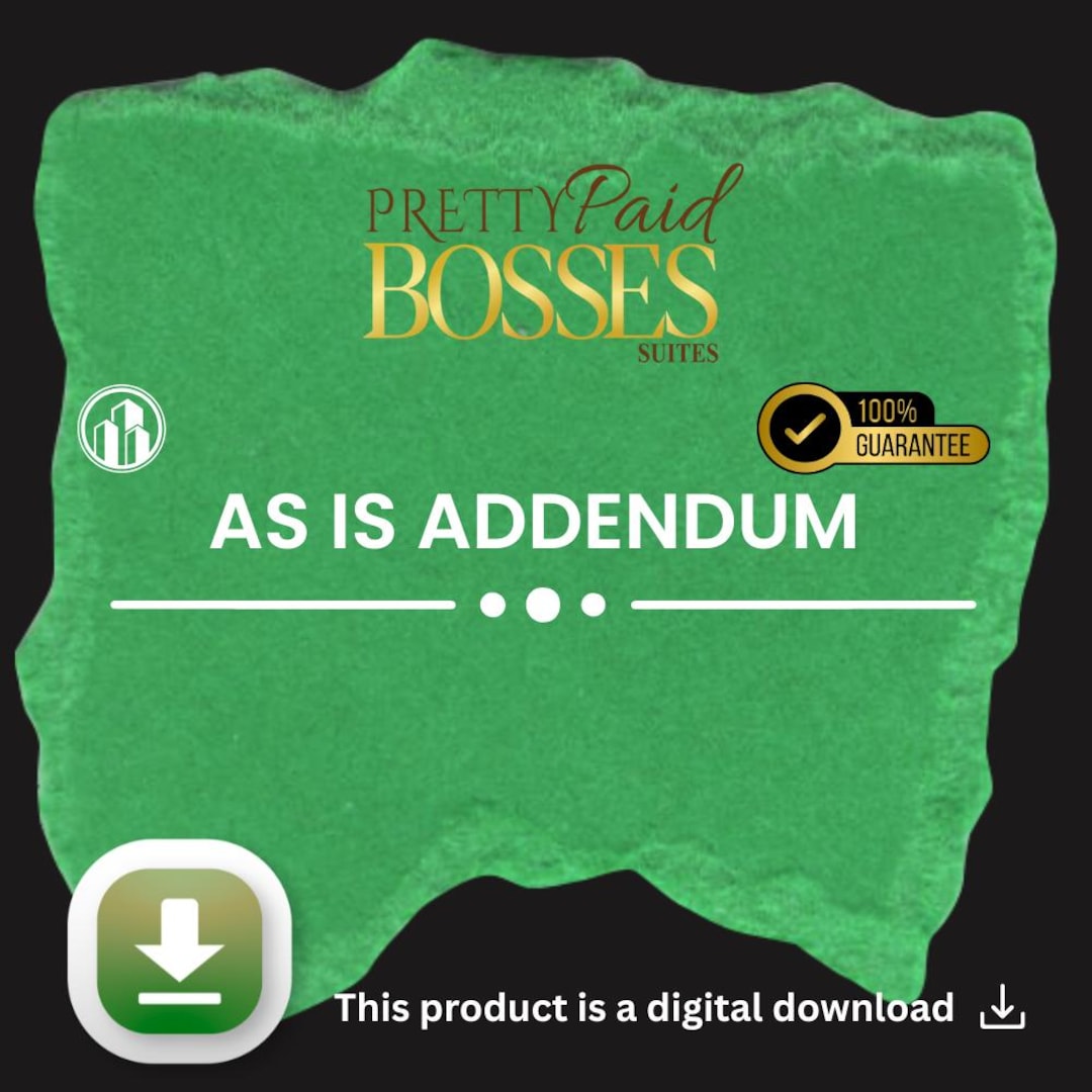 As-is Addendum | Real Estate Sales Contract Add-on | for Buyers ...