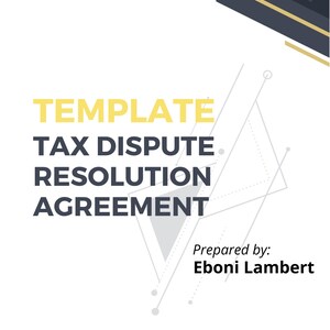 Tax Dispute Resolution Agreement Template