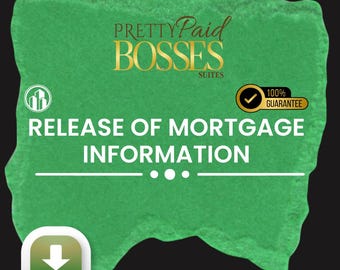Editable Mortgage Information Release Form | Real Estate & Legal (Word/PDF Template)