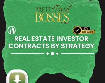 Real Estate Investor Contract Bundle | Wholesalers, Flippers (Instant Download)