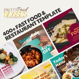 400+ Fast Food & Restaurant Social Media IG Template