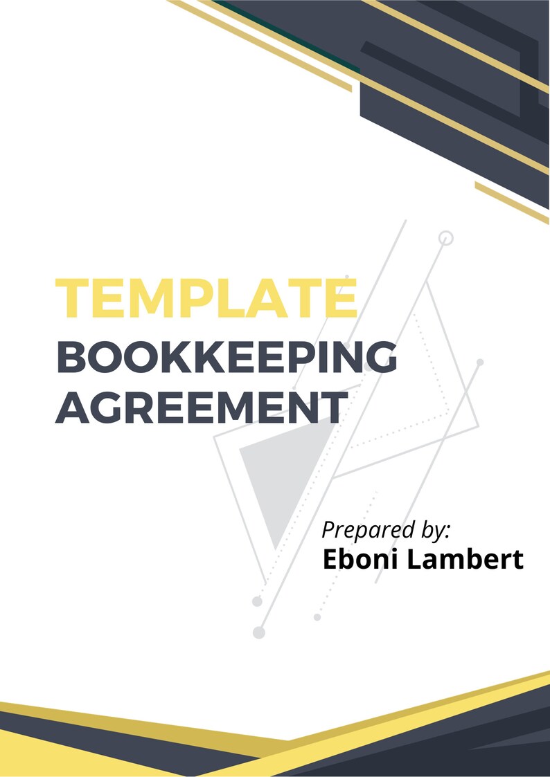 Bookkeeping Agreement Template - Etsy