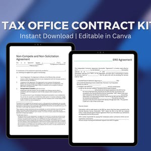 Tax Office Contract Kit | Essential PDF Templates for Professionals | Easy to Use and Download | Perfect for Tax Preparers & Accountants