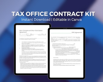 Tax Office Contract Kit | Essential PDF Templates for Professionals | Easy to Use and Download | Perfect for Tax Preparers & Accountants
