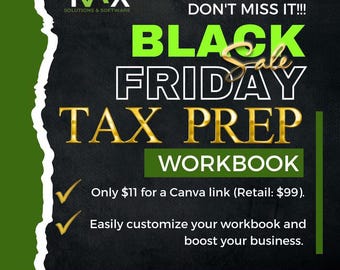 Tax Boss interactive Workbook and planner (make your own)