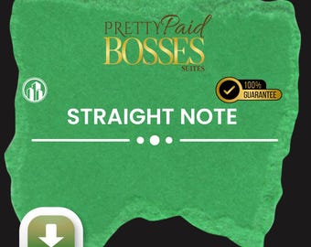 Straight Note | Promissory Loan Agreement | For Private Lenders & Borrowers | Editable Word/PDF Template