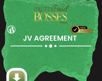 Real Estate Joint Venture Agreement | Editable Word/PDF Template