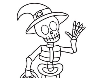 skeleton coloring pages for preschoolers
