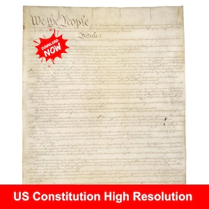 US Constitution Printable Download, High Resolution Image We The People, Declaration of Independence PNG Instant Digital Download File