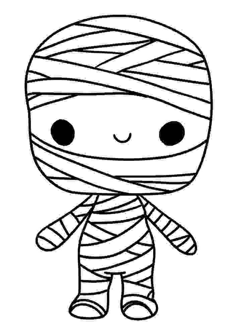 Mummy Coloring Pages Five Different Mummies for Coloring Fun - Etsy