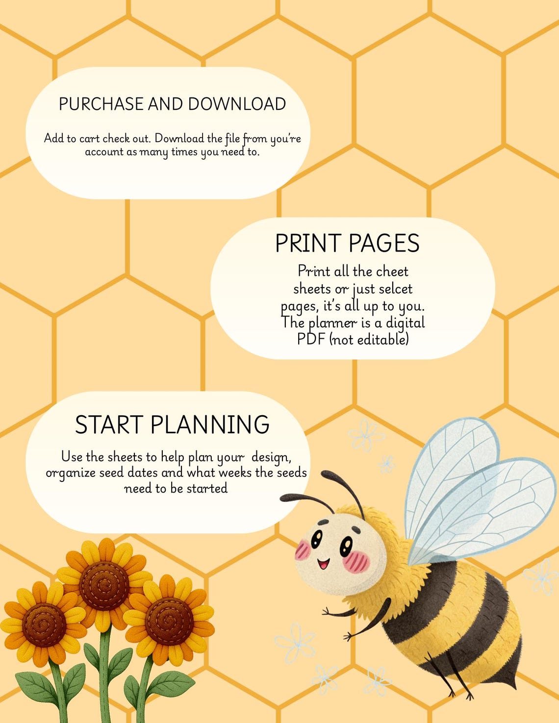 Seed Starting Planner Printable PDF: Garden Layout, Planting Tracker ...