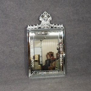 Venetian Style Etched Multi Panel Wall Hanging Mirror