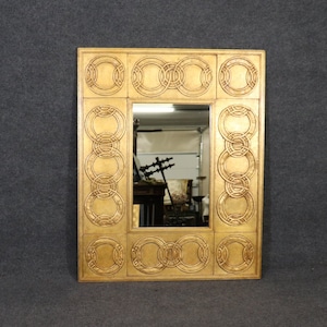 French Directoire Style Gold Gilt Rectangle Wall Hanging Mirror, Wall Decor, Entryway Mirror, dpluxuries, Hollywood Regency, MCM Decor