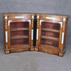 Pair of Napoleonic Cabinets with Porcelain Plaques c1910, Antiques, French Furniture, Louis XV Style, Home Decor, Office Decor, DPLuxuries