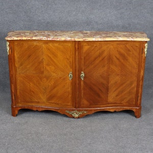 Regence Louis XV Style Marble Top Sideboard , Antique Furniture, Server, Buffet, Antique Sideboard, Dining Room Decor, Marble Top Commode